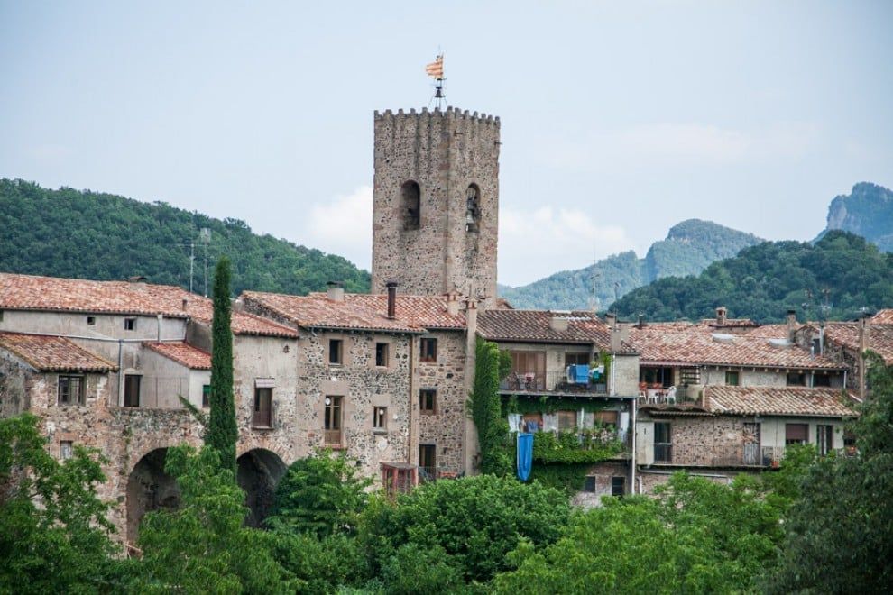 La vila de Santa Pau, a la Garrotxa.