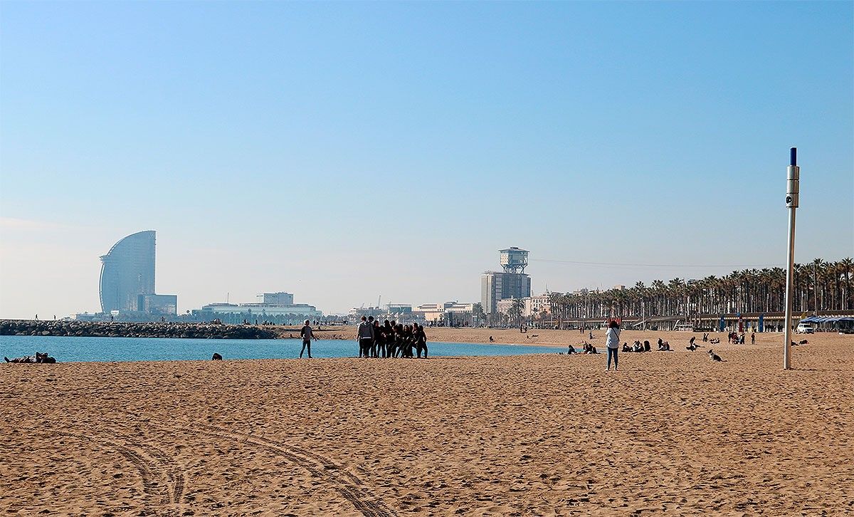 La platja del Somorrostro de Barcelona.
