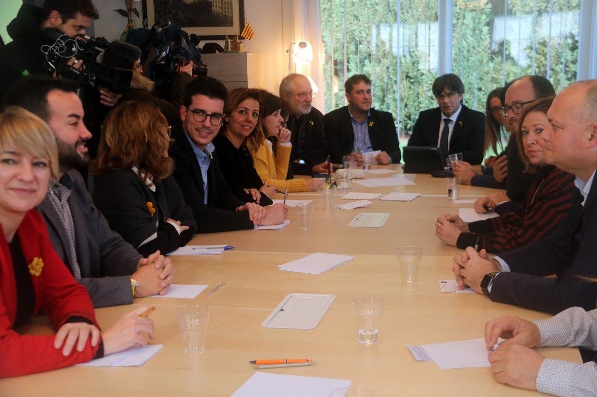 Reunió de l'executiva del PDECat a Waterloo amb Carles Puigdemont