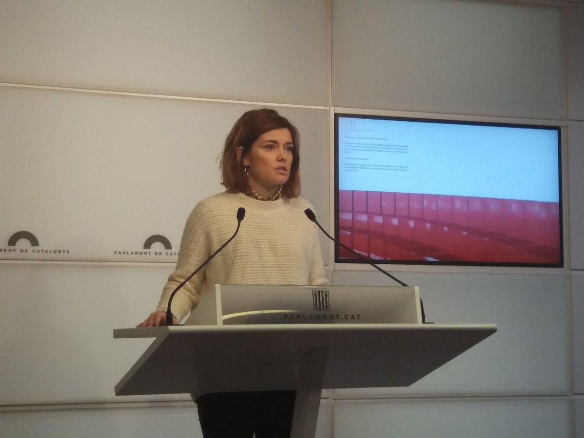 Elisenda Alamany, portaveu parlamentària de Catalunya en Comú Podem, aquest dimarts