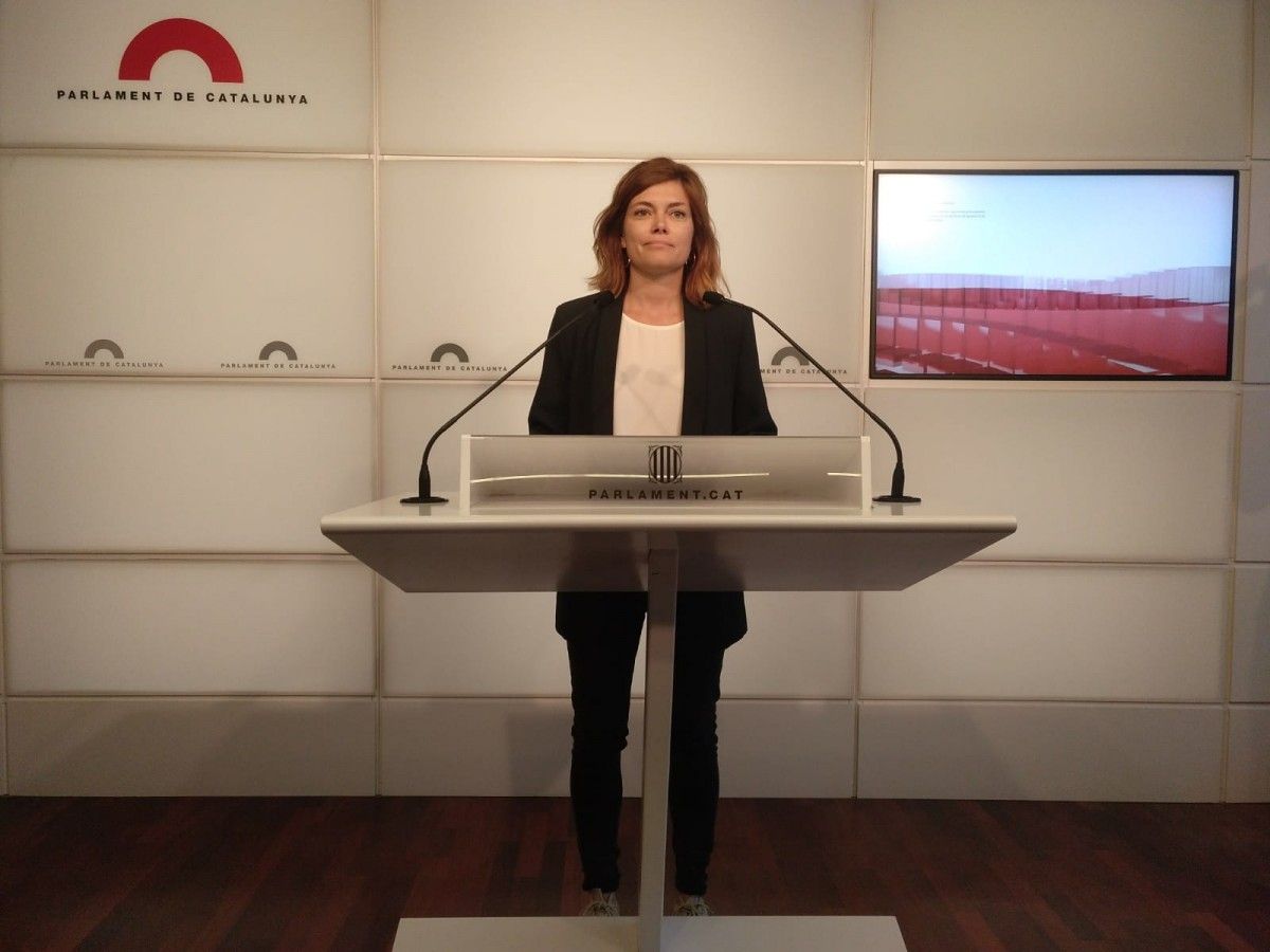 La portaveu de Catalunya en Comú-Podem, Elisenda Alamany, al Parlament