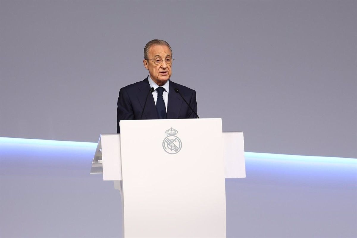 Florentino Pérez en una assemblea general de socis del Madrid