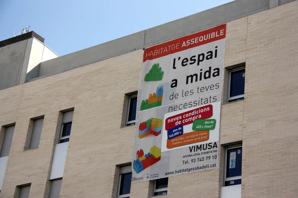 Imatge d'arxiu d'una promoció d'habitatge assequible a Sabadell