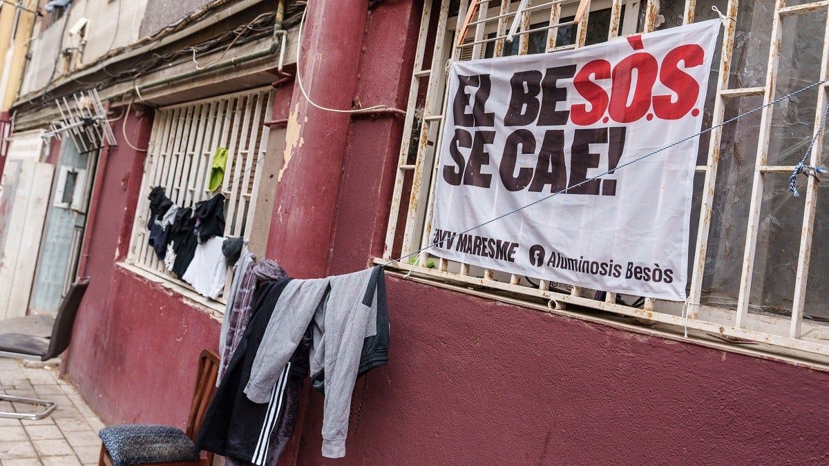 Imatge d'arxiu de la degradació dels habitatges al barri barceloní del Besòs