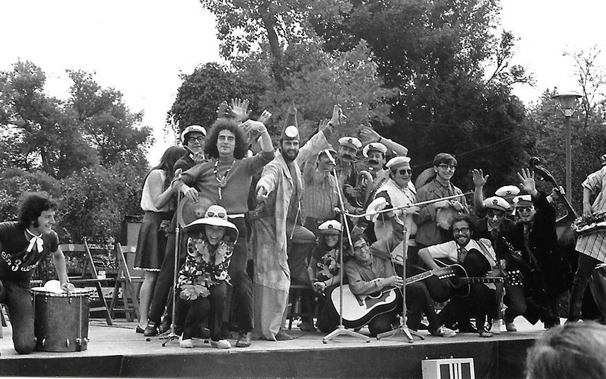 El Grup de Folk durant el recordat concert al Parc de la Ciutadella del 1968