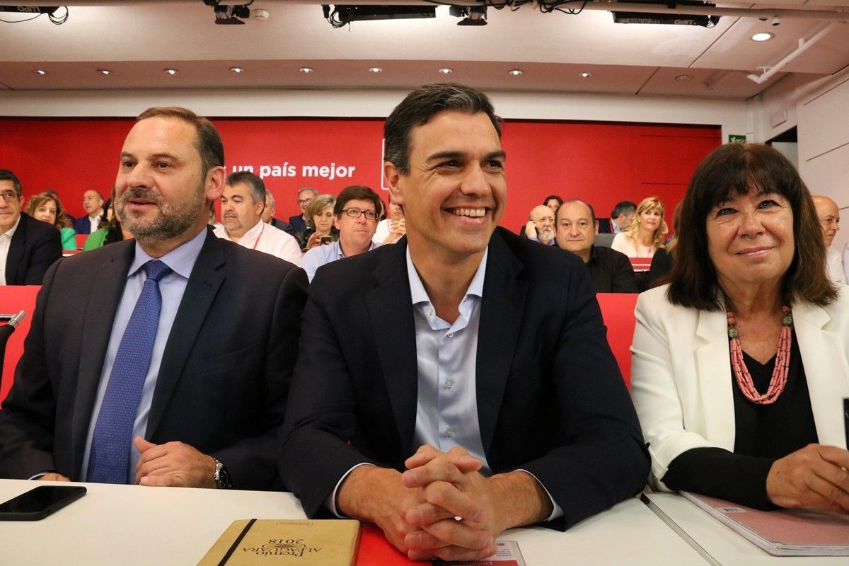 El líder del PSOE, Pedro Sánchez, al comitè federal