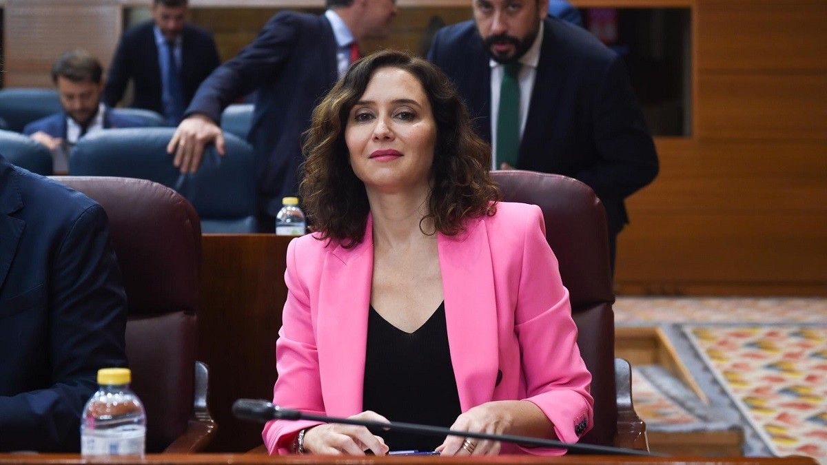 Isabel Díaz Ayuso, aquest dijous al ple de l'Assemblea de Madrid