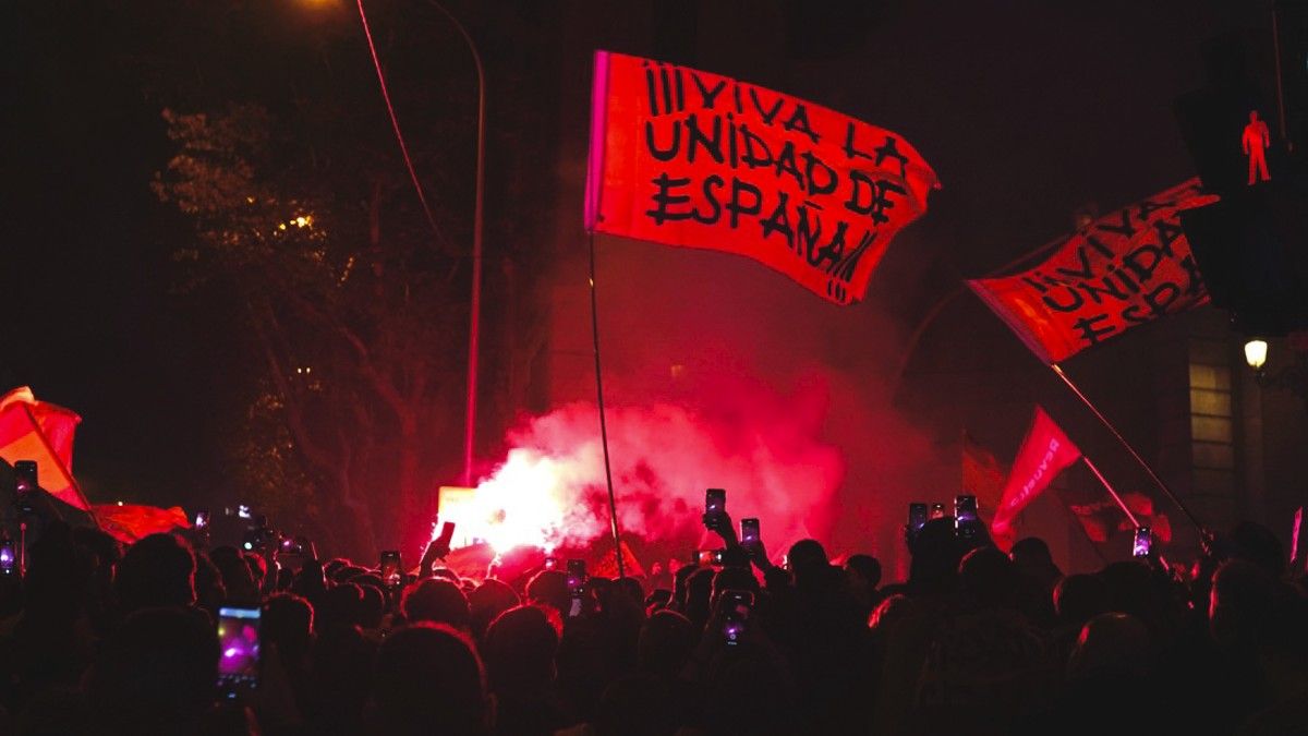 La manifestació a Ferraz d'aquest dijous