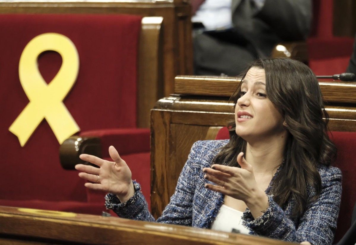 Inés Arrimadas, durant el debat d'investidura de Jordi Turull