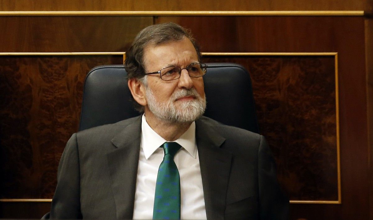 Mariano Rajoy, al Congrés durant el debat de la moció de censura