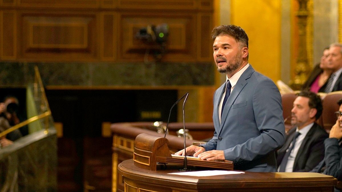 Gabriel Rufián a l'hemicicle del Congrés