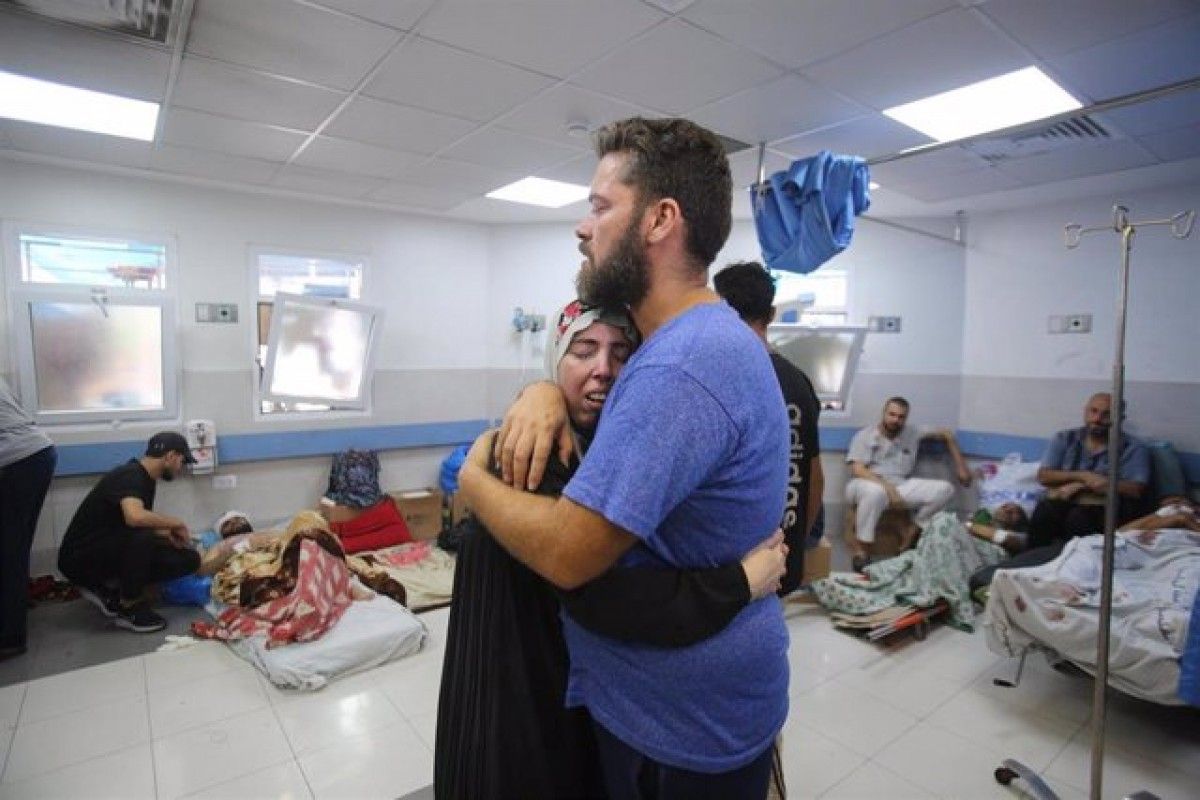 Palestins ferits a l'Hospital Al Shifa de la Franja de Gaza