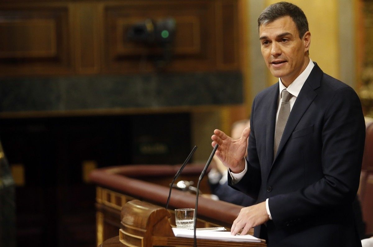 El líder del PSOE, Pedro Sánchez, al Congrés aquest dijous