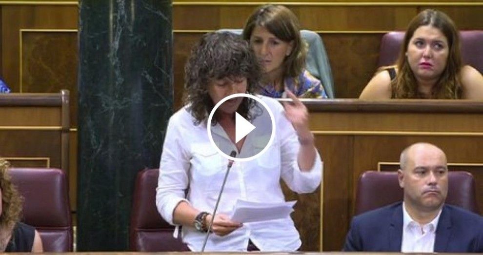 Teresa Jordà, aquest matí en la seva intervenció al Congrés dels Diputats de Madrid