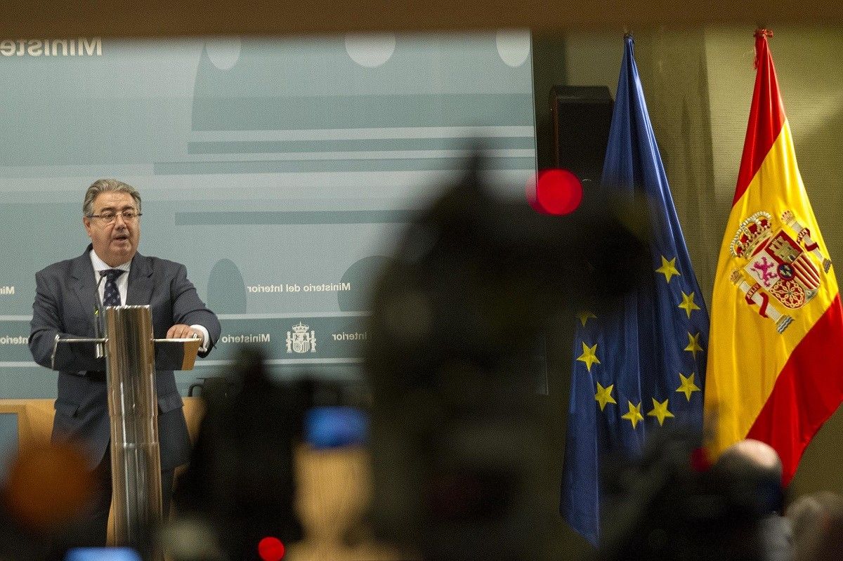 El ministre Juan Ignacio Zoido, en roda de premsa