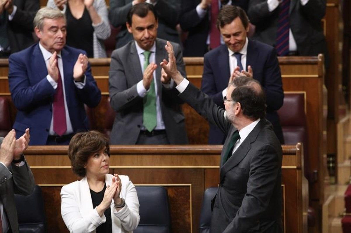 Mariano Rajoy s'acomiada dels diputats del PP