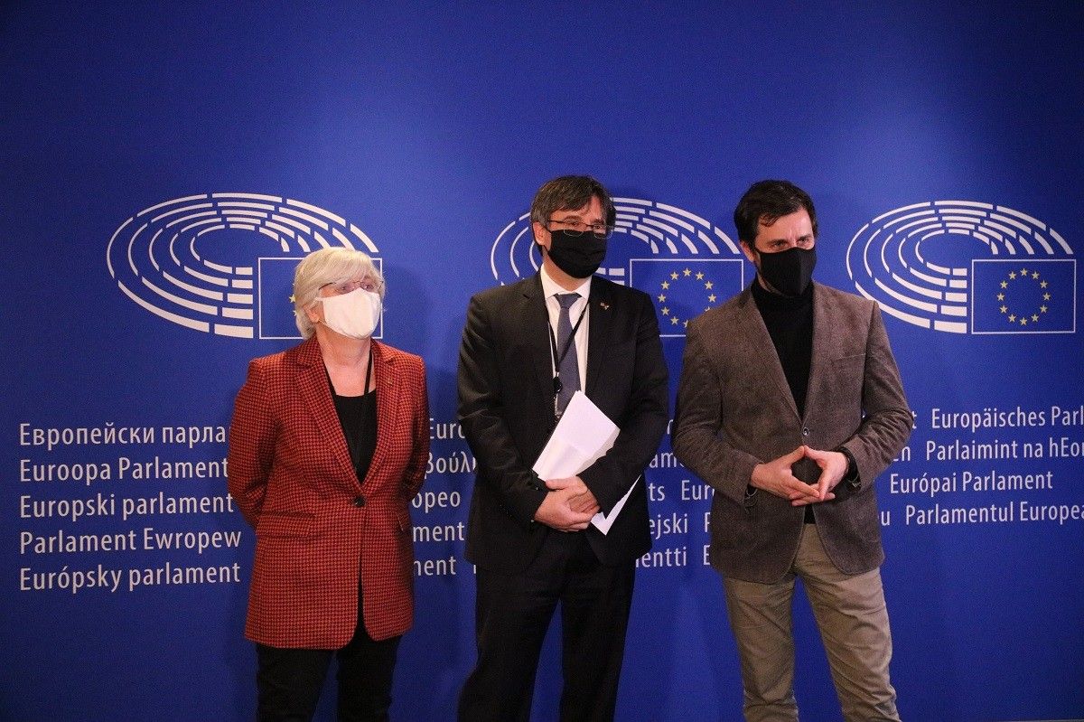 Puigdemont, Comín i Ponsatí aquest dijous al Parlament Europeu abans de comparèixer a la vista del suplicatori