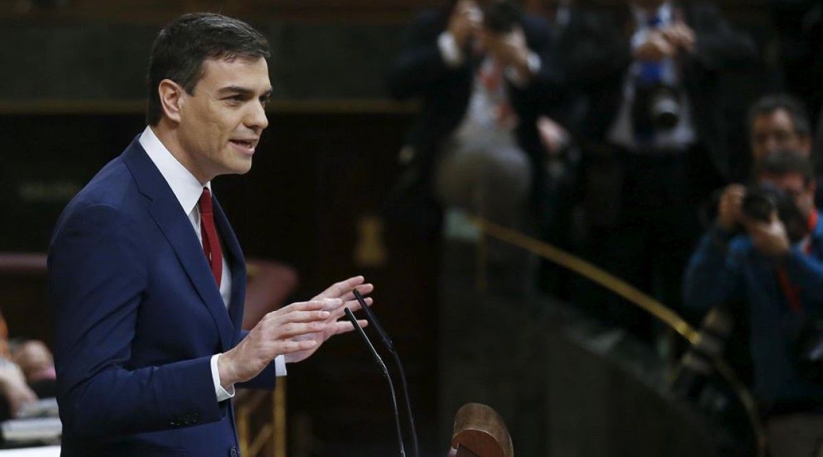 Pedro Sánchez, dimecres al Congrés espanyol