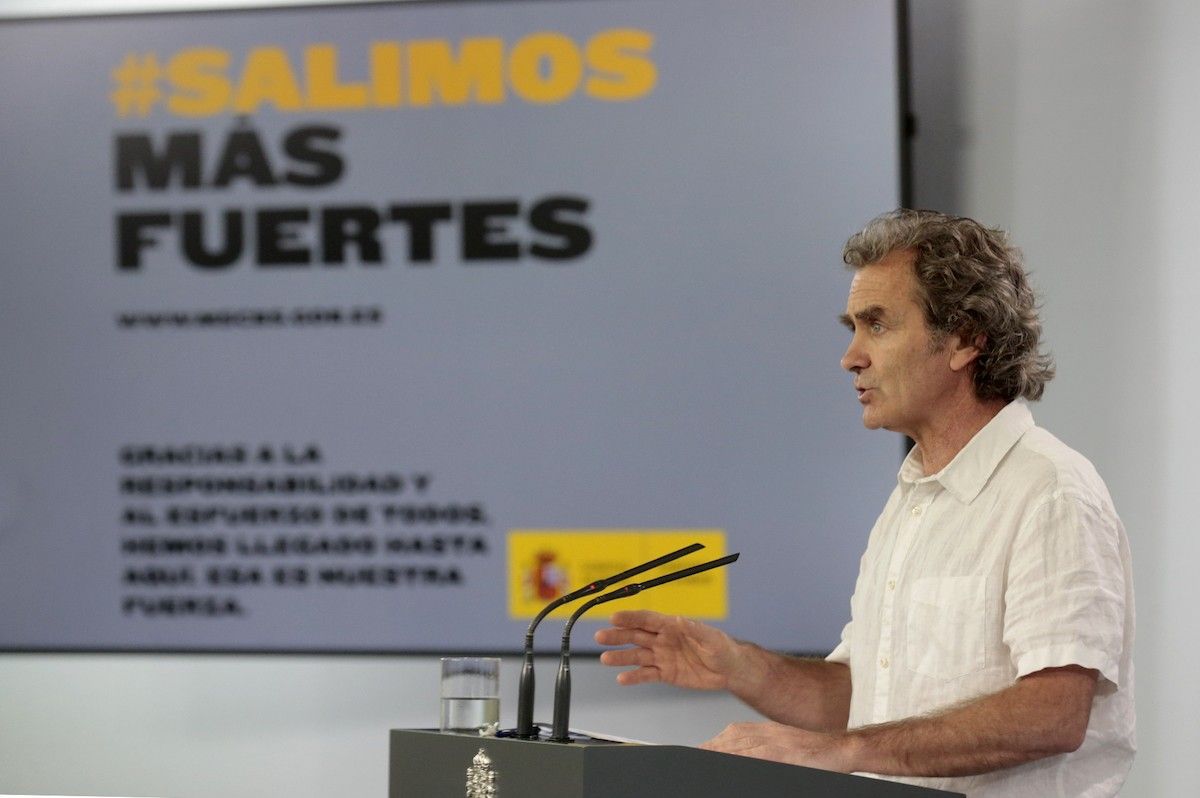 Fernando Simón en la roda de premsa d'aquest dilluns