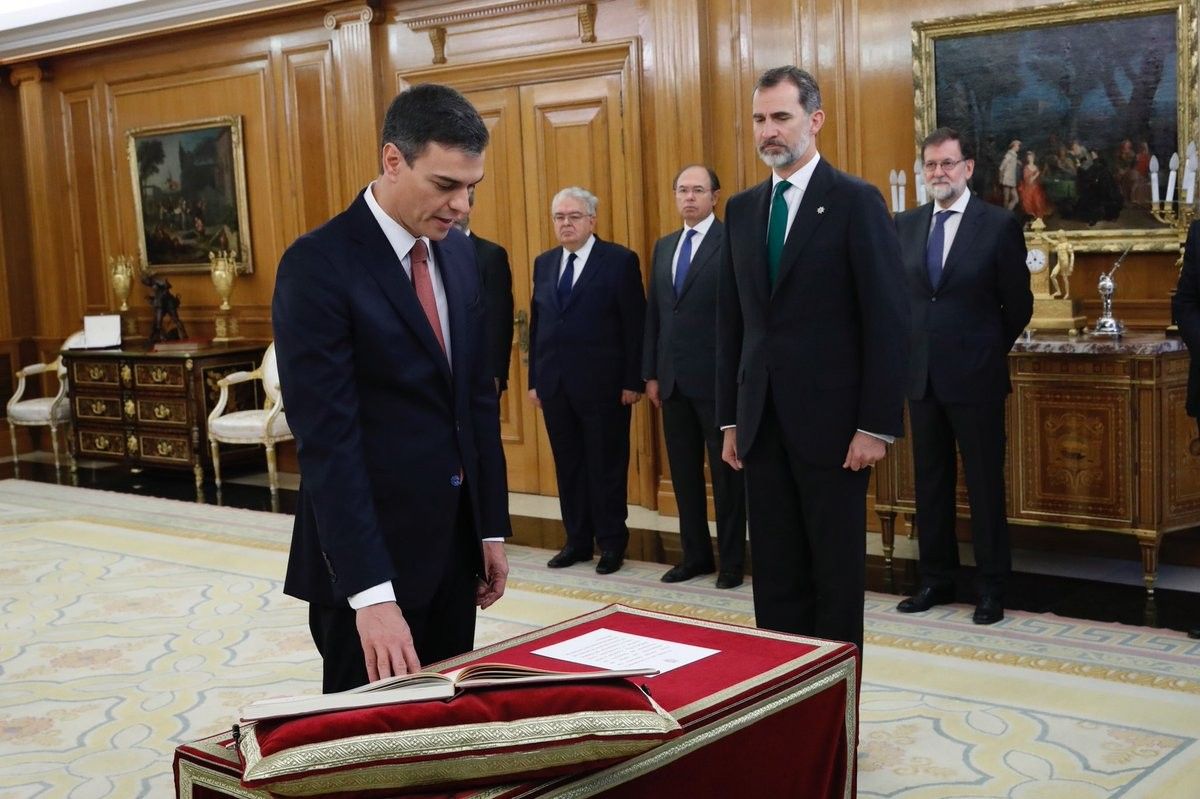 Pedro Sánchez prometent el càrrec com a nou president espanyol