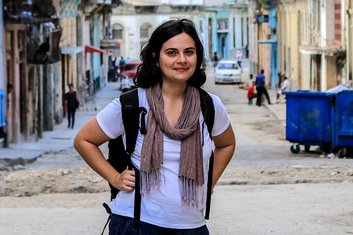 Sofia Cabanes, en els dies de rodatge del documental a Cuba
