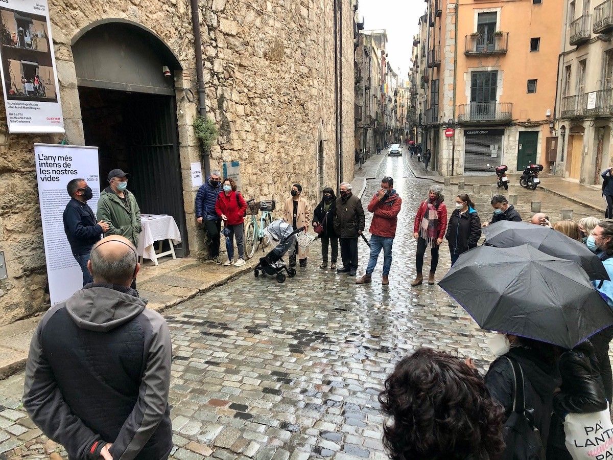 Un moment de la inauguració a La Carbonera de Girona.