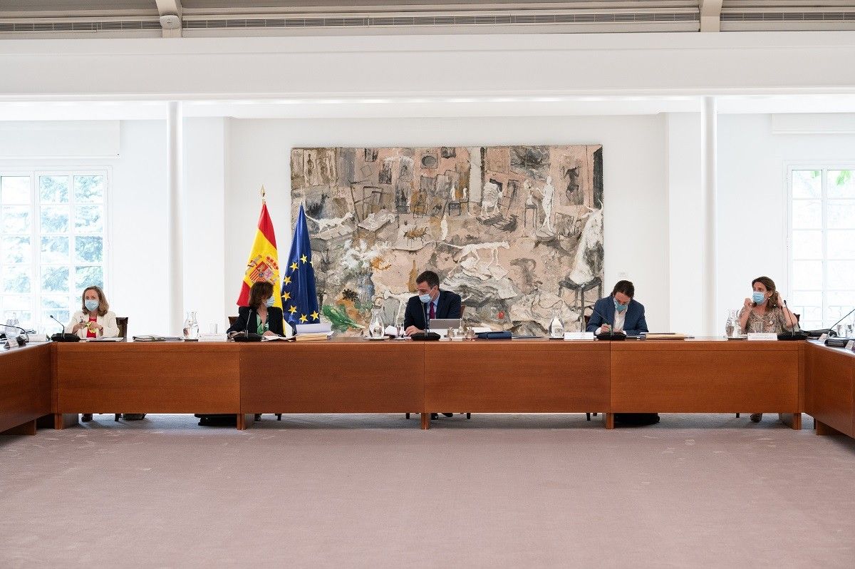 El consell de ministres, presidit per Pedro Sánchez, reunit aquest dimarts