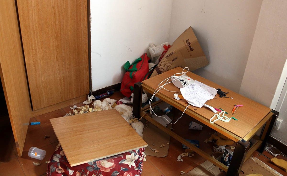 Una de les habitacions del pis on vivia l'imam després del registre