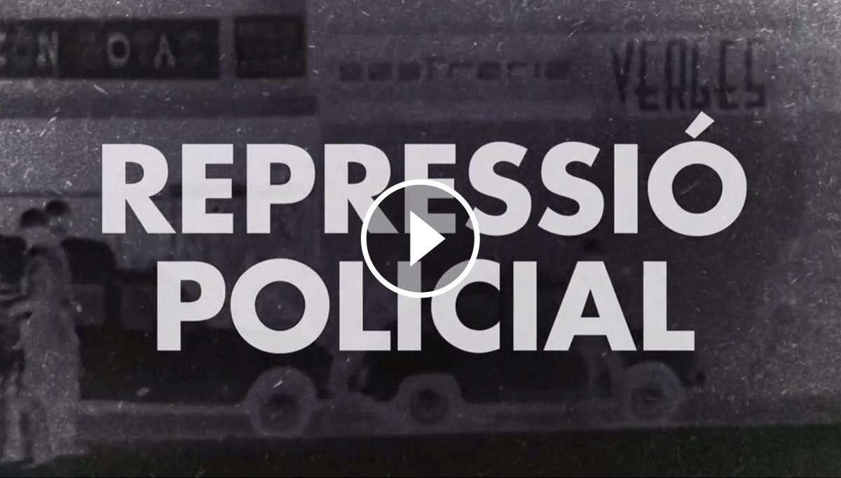 Un fotograma del vídeo de «Cultura contra la repressió»