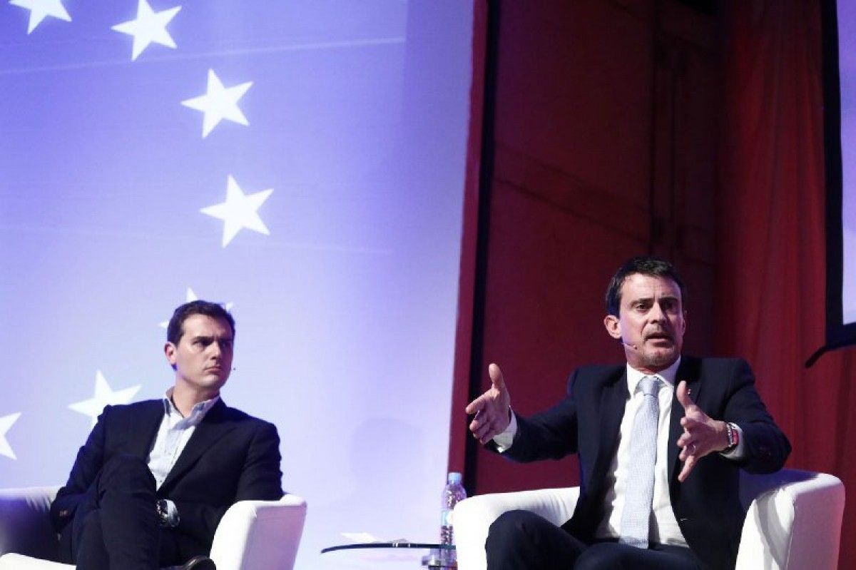 Manuel Valls amb Albert Rivera.