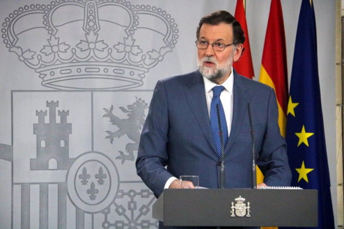 Mariano Rajoy en una roda de premsa 