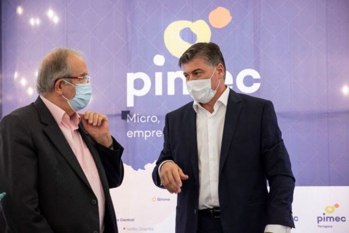 Josep González i Antoni Cañete, president i secretari general de Pimec.