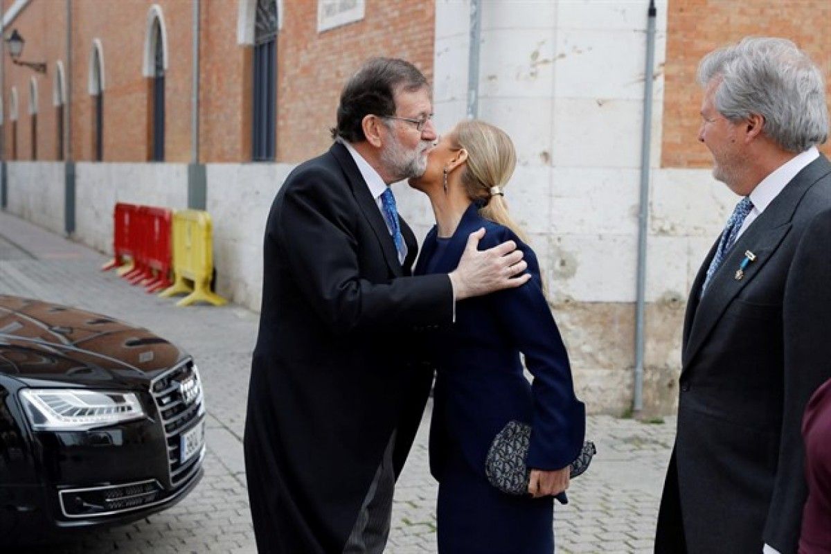 Rajoy i Cifuentes fa uns dies a Madrid, abans de l'acte de concessió del Cervantes.