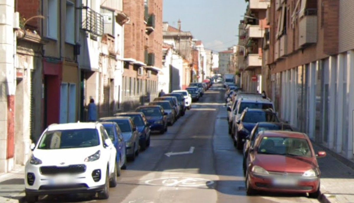 El carrer d'Ausiàs Marc, a Sabadell