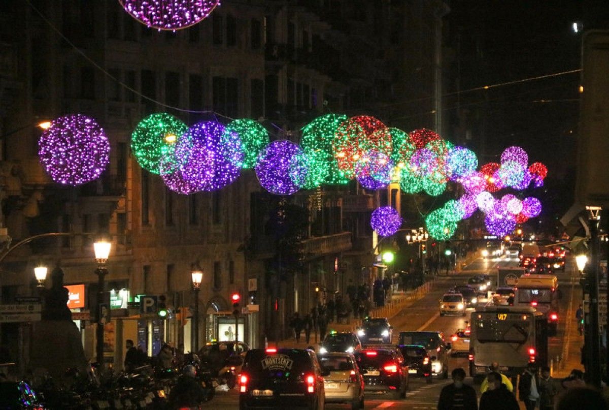 Imatge d'arxiu de llums de Nadal a Barcelona