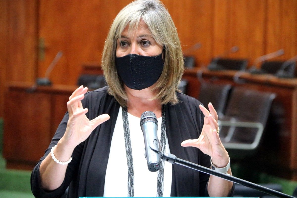 L'alcaldessa de l'Hospitalet, Núria Marín, en una compareixença recent.