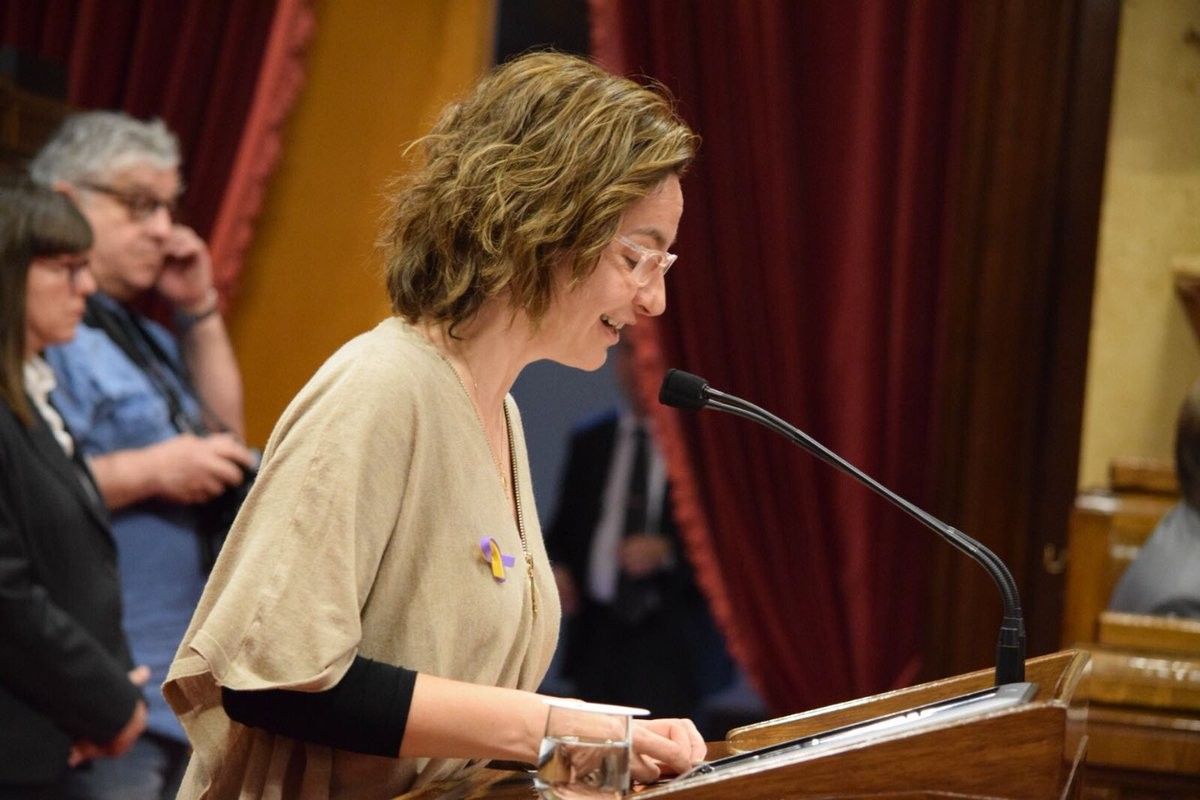 Anna Caula (ERC), defensant la resolució sobre drets civils i polítics.