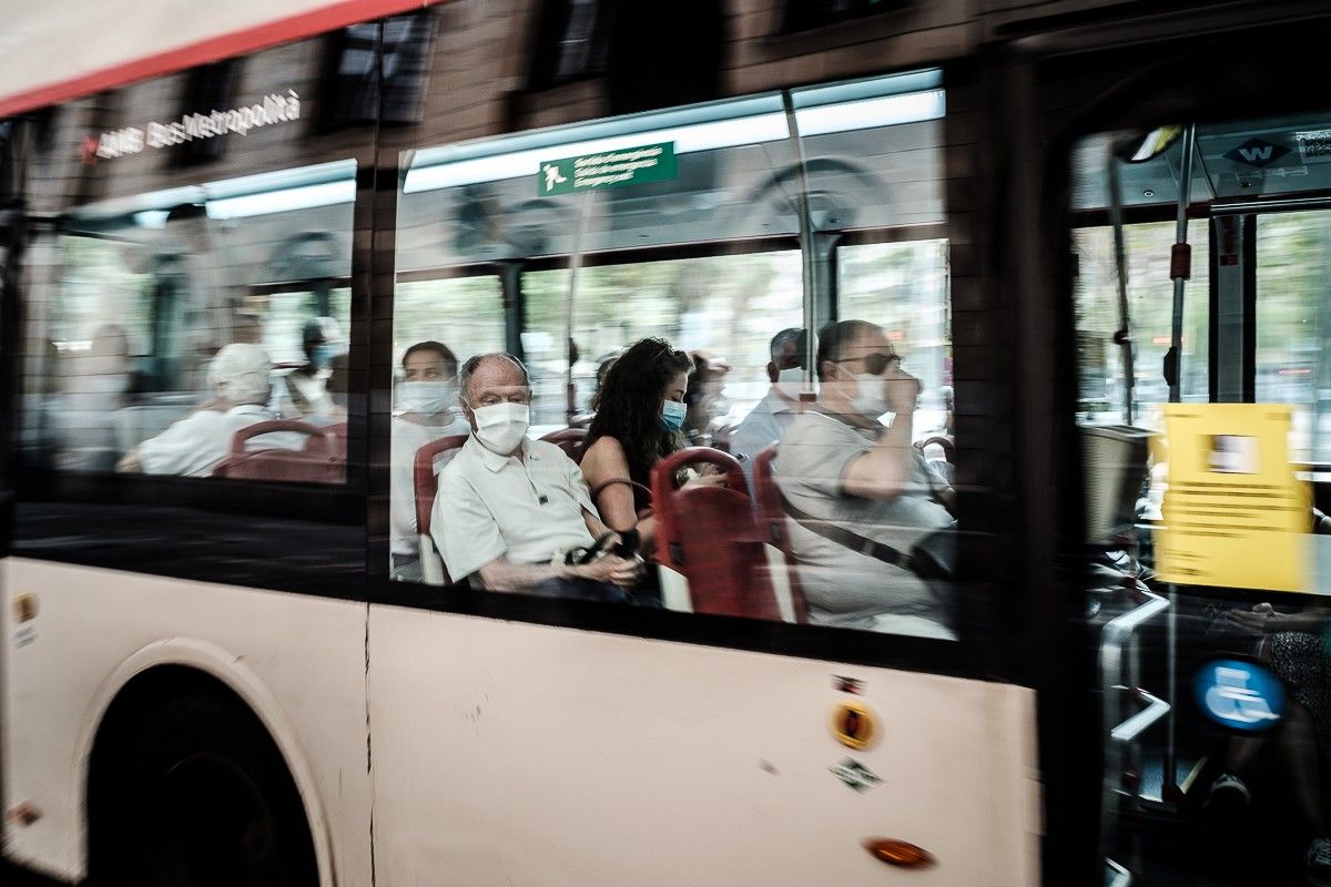 Un autobús al centre de Barcelona