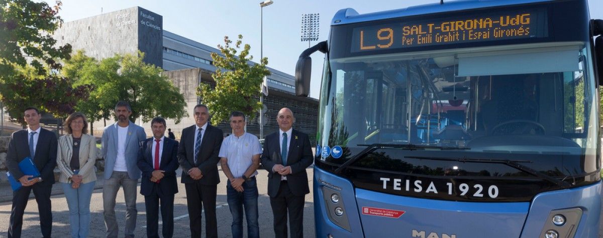 La presentació de la nova línia de bus ha tingut lloc aquest matí a la Universitat de Girona.