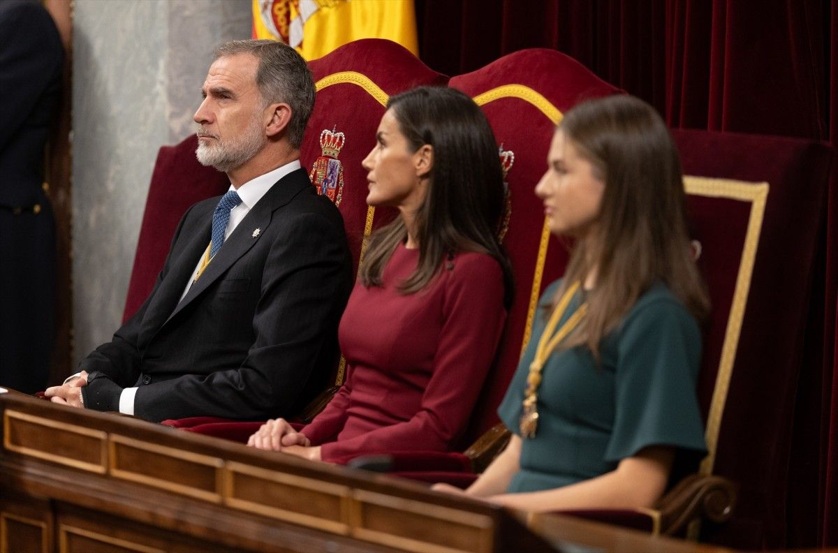 El rei Felip VI, Letícia i Elionor.