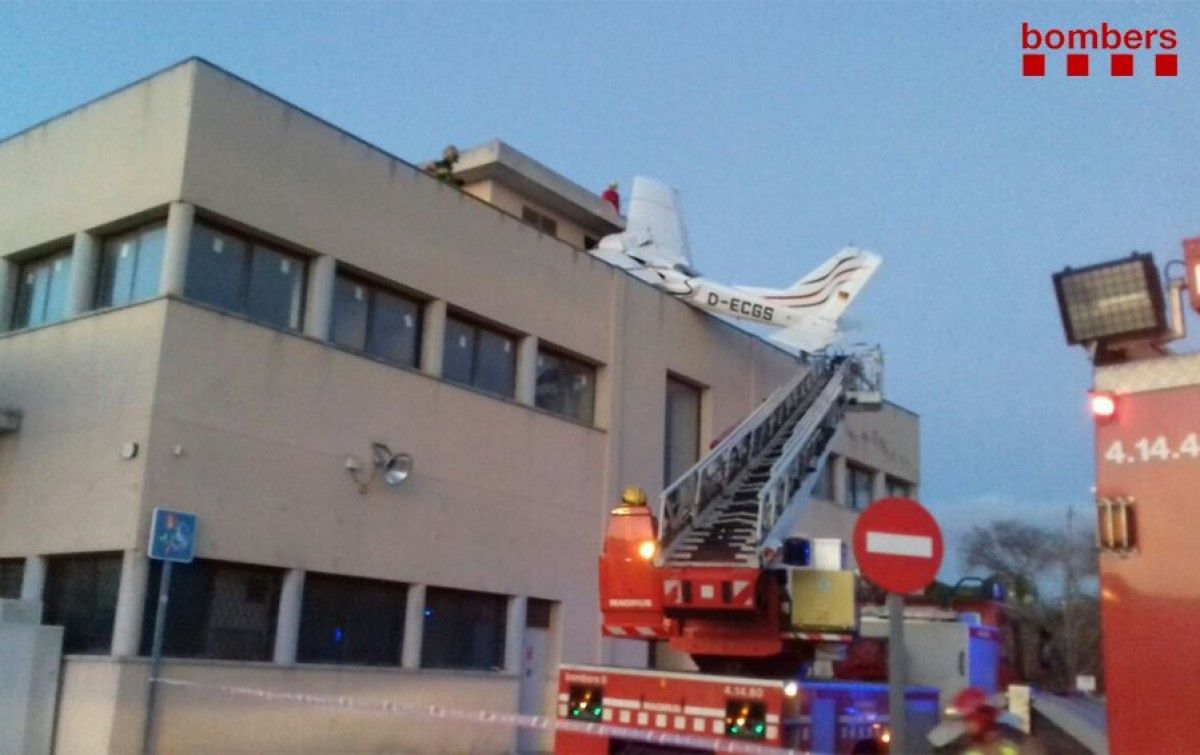 L'avioneta accidentada a Badia del Vallès