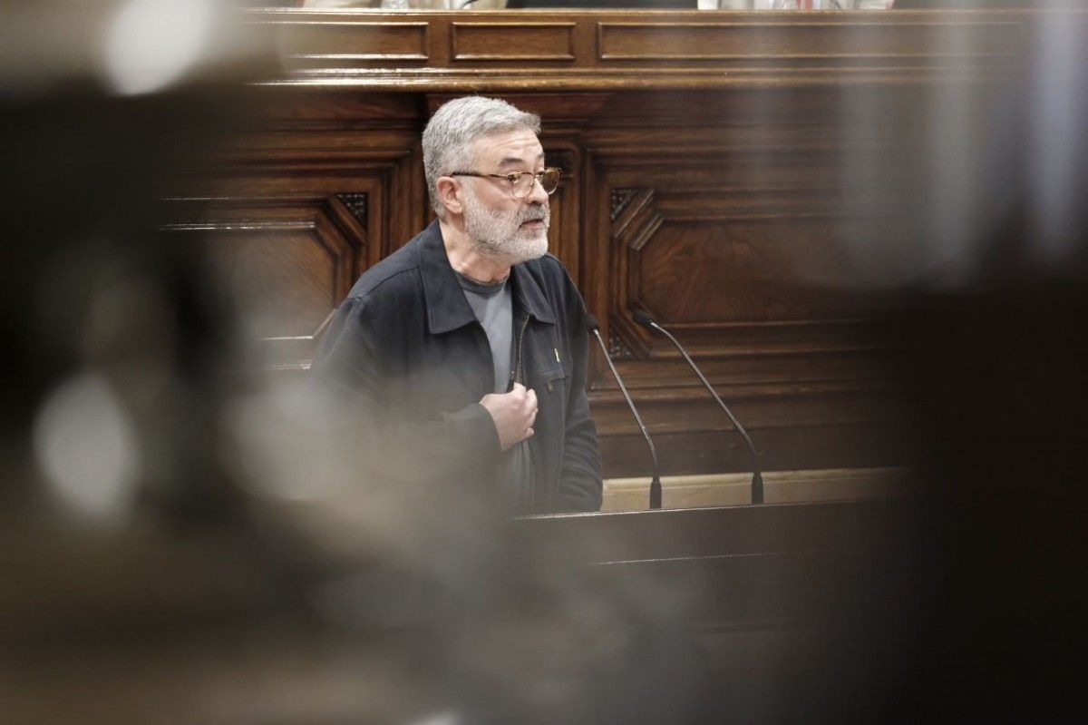 Carles Riera (CUP), durant el discurs del debat d'investidura.