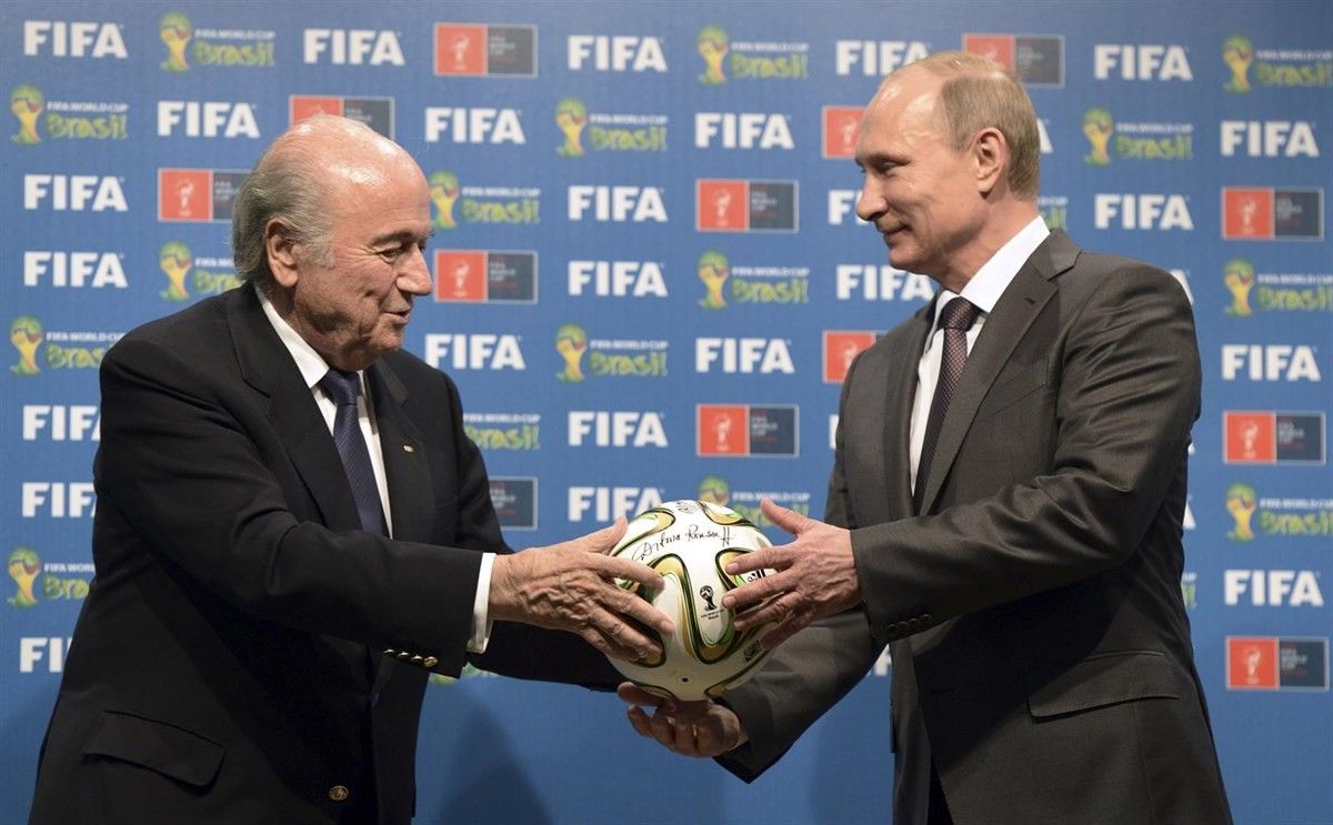 Putin, amb l'expresident de la FIFA