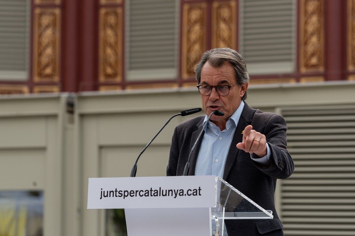 Artur Mas, en un míting de campanya de Junts per Catalunya.