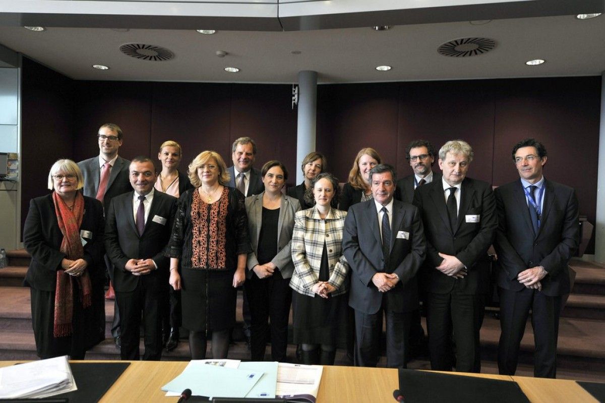 L'alcaldessa Ada Colau a la reunió a Brussel·les sobre refugiats