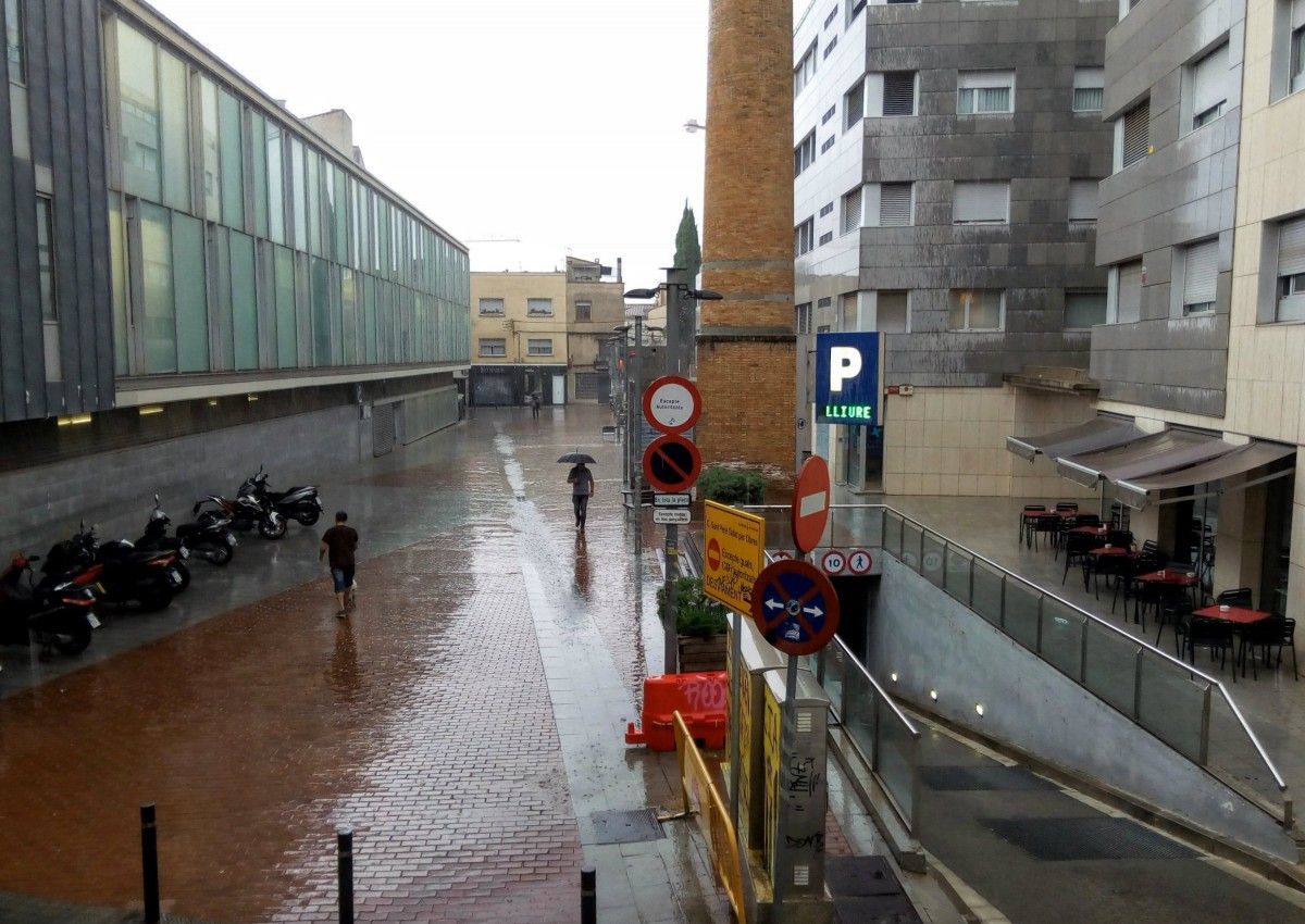 La pluja caient a Sabadell 