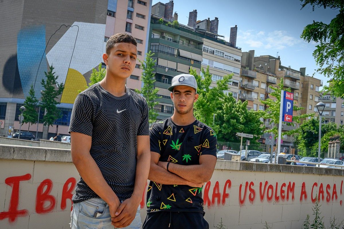 Afkir (esquerra) i Fadlaoui (dreta) a Girona