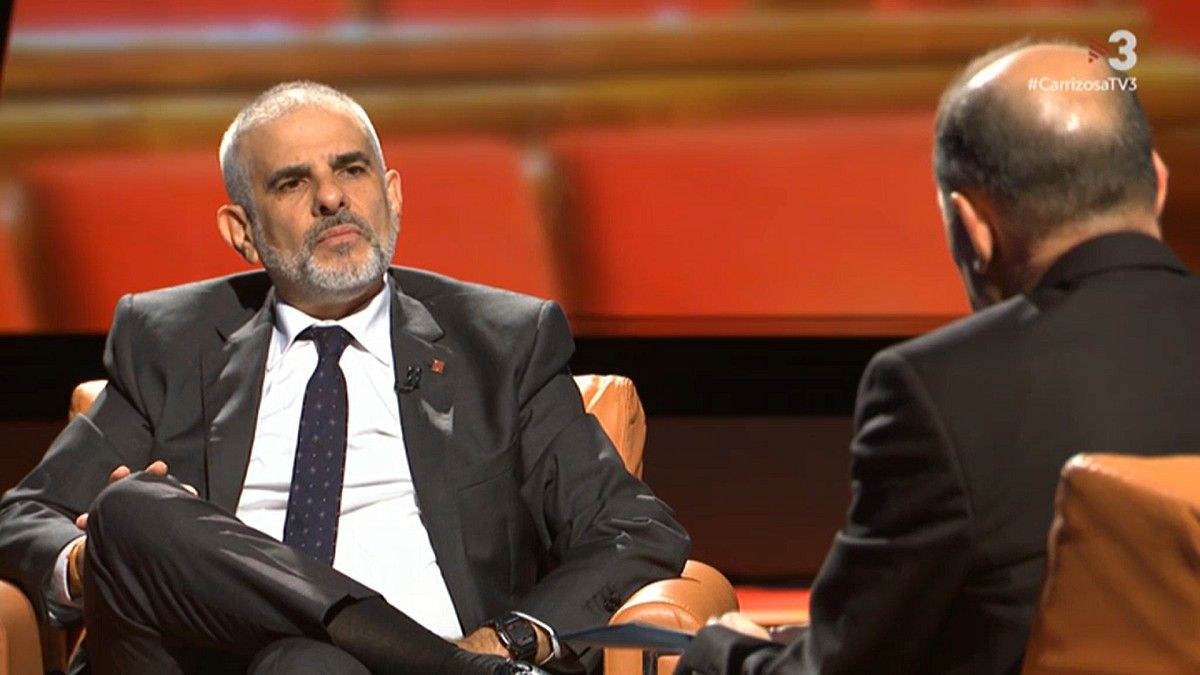 El cap de l'oposició, Carlos Carrizosa, durant l'entrevista amb Vicent Sanchis