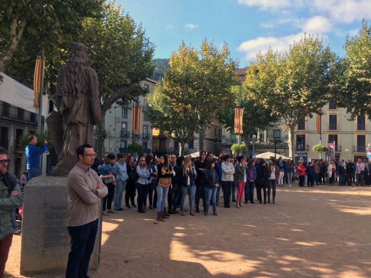 Concentració a Ripoll per reclamar la llibertat de Sànchez i Cuixart