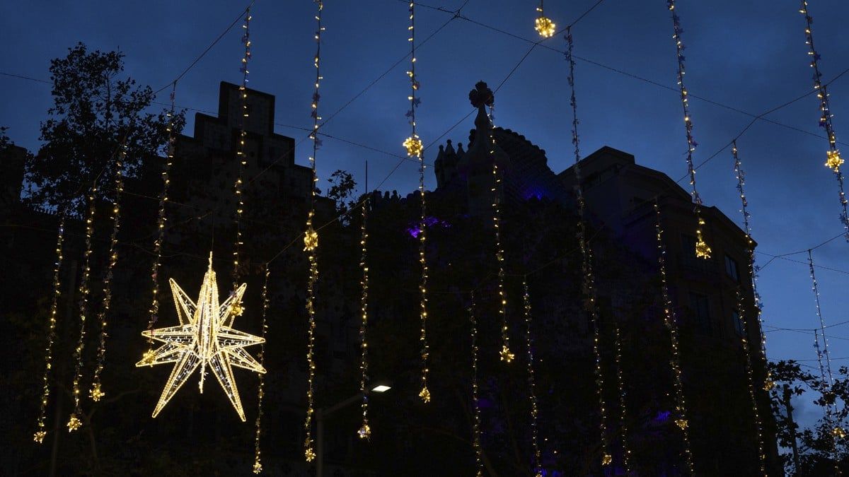 Imatge dels llums de Nadal a Barcelona